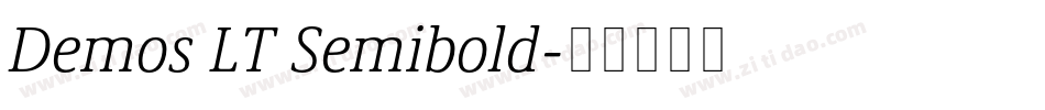 Demos LT Semibold字体转换